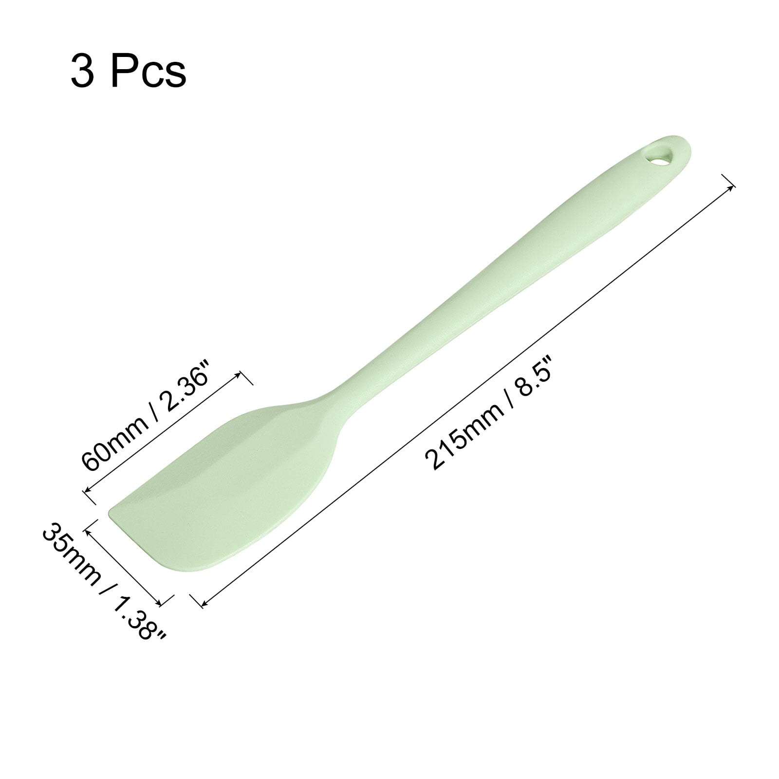 Unique Bargains Silicone Spatula Spoon, Heat-resistant Scraper for Cooking Green 3 Pcs