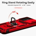 thumbnail image 6 of Galaxy A13 5G Case,Dteck Shockproof Rubber Rugged Case Hybrid Hard Ring Holder Kickstand Slide Camera Lens Protector Cover for Samsung Galaxy A13 5G 6.5-inch,Red, 6 of 8