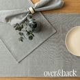 thumbnail image 6 of over&back 18x108 Woven Chambray Cotton Table Runner - Washable Table Runners for a Custom Home Decor Tablescape - Coffee Table, Dinner Table, Living Room - Grey, 6 of 10