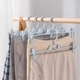 thumbnail image 2 of 10pcs Pants Hangers Plastic Space Saving Non-Slip Skirt Hangers with Clips, 2 of 3