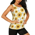 thumbnail image 2 of Bixox Women's Sunflowers Printed Sleeveless Fitness Workout Running Quick-Dry Tank Top, 2 of 7