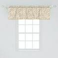 thumbnail image 2 of Ambesonne Abstract Window Valance, Geometry Hexagon Motifs, 54" X 18", Dark Sand Brown White, 2 of 3