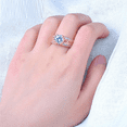 thumbnail image 6 of HeartsAndYou 2ct Round Cut Moissanite Engagement Ring for Women 18k Rose Gold over Silver Vintage Inspired Filigree, 6 of 9