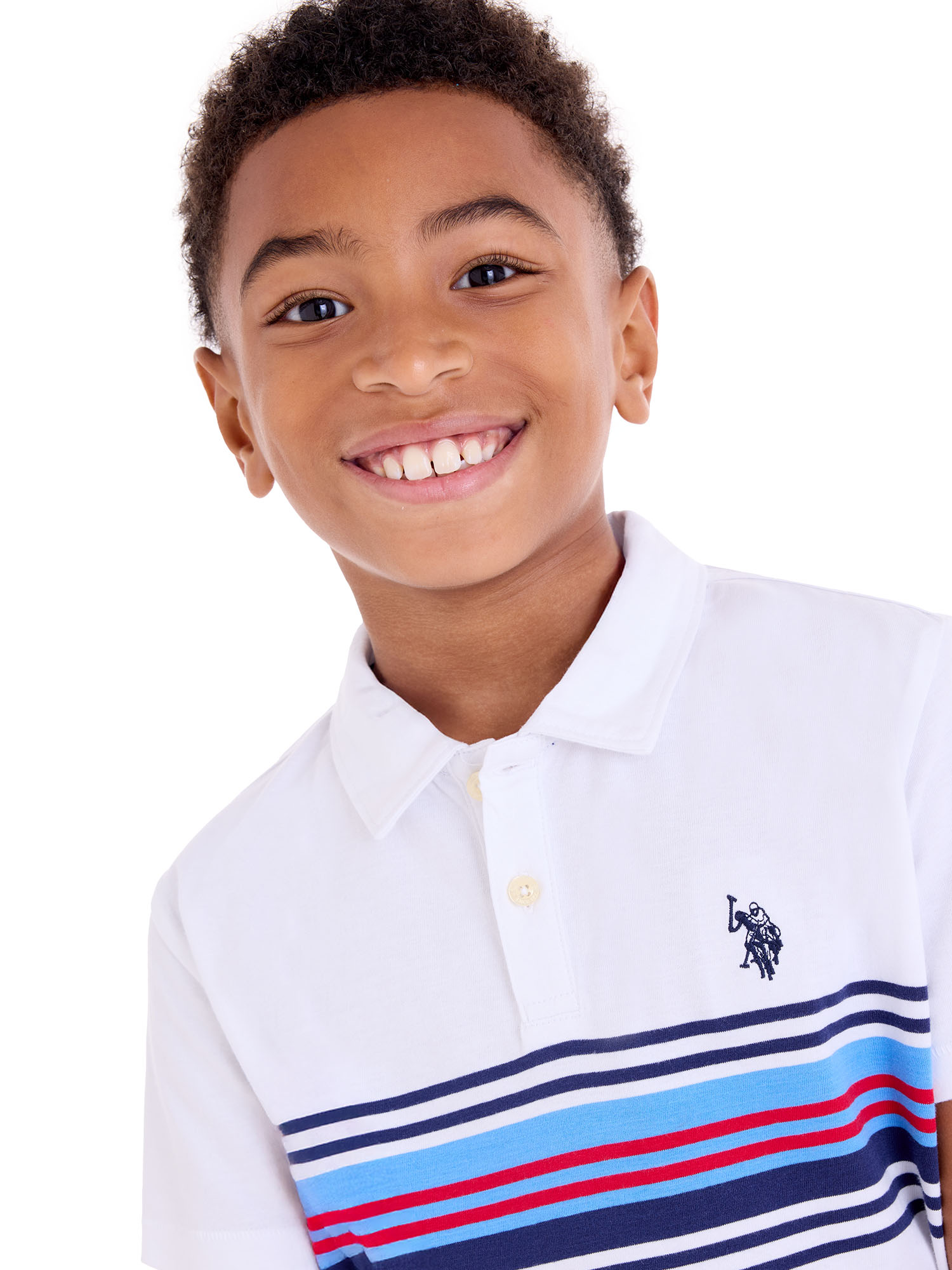 U.S. Polo Assn. Boys Chest Stripe Jersey Polo Shirt, Sizes 4-18