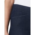 thumbnail image 4 of Chic Collection Classique Bermuda à devant Plat Taille Élastique pour Femmes, Teinte Foncée, 14, 4 of 4