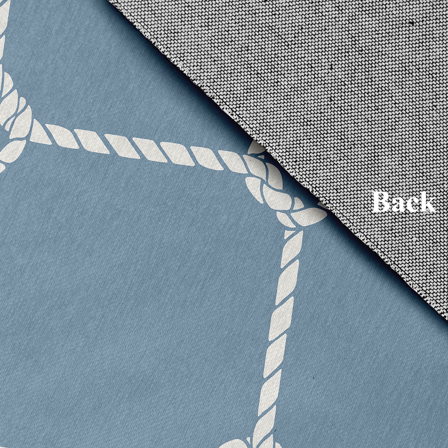 Simply Daisy 4' x 6' Ahoy! Nautical Chenille Rug, Dusty Smoke