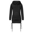 thumbnail image 3 of Maean Women's Casual Sweatshirt Dresses Trendy Hoodie Long Sleeve Pullover Bodycon Drawstring Tunic Warm Dress, 3 of 5