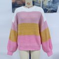 thumbnail image 3 of Blusa Suéter de cuello redondo para mujer, suéter grueso y holgado, traje de vacaciones (Rosa S) Ygjytge Rosa T S para Mujer, 3 of 8