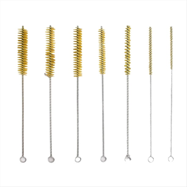 Kit de 7 Cepillos de Alambre de Latón para Tubos, Cepillos de Alambre para , de 11.8 Pulgadas, Cerdas de Alambre para Limpiar Tuberías.
