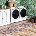 thumbnail image 1 of nuLOOM Sasha Machine Washable Medallion Runner Rug, 2' 6" x 10', Pink, 1 of 6