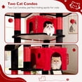 thumbnail image 3 of Globlazer 83 inch XXL Giant Cat Tree, Heavy Duty Tall Cat Tower for Large Indoor Adult Cats, Multi-Level Large Cat Condo with 8 Scratching Posts, 2 Cat Caves & 3 Platforms,Gothic, 3 of 7
