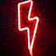 thumbnail image 3 of Jinsinto Neon Light, LED Lightning Sign Shaped Decor Light, Christmas Wall Decoration (Red), 3 of 5