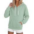 thumbnail image 4 of Yigetop Sweatshirt for Women Fall Winter Hoodie Tops Long Sleeve Shirts Oversized Lightweight Soft Casual Pullover Light green S, 4 of 6