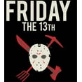 thumbnail image 2 of Friday the 13th Hockey Mask Men's Black Graphic Sleep Pajama Shorts-XL, 2 of 4