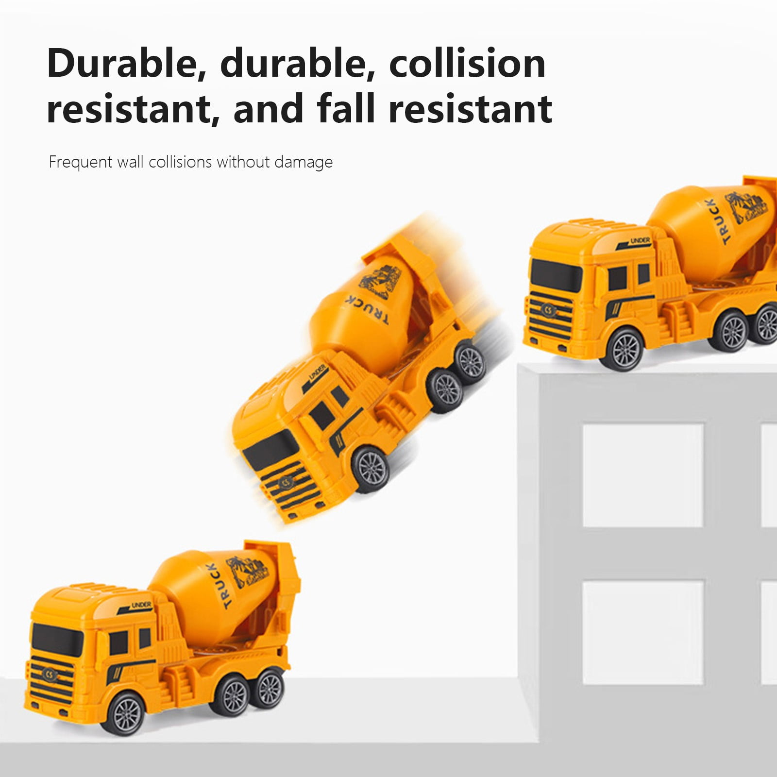13 Piece Pull Back Construction Vehicles Set, Crane Excavator Dump Truck Cement Mixer with Accessories, Educational Engineering Toy
