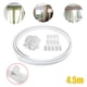 thumbnail image 3 of Scienceny Pista de cortina de 4,5 m, silenciador de pista de plástico fijo Visible de viento moderno blanco, accesorios de decoración de Herramientas y ferretería lado y blanco 4.5 m, 3 of 6