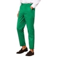 thumbnail image 5 of Lars Amadeus Men's Cropped Dress Pant Flat Front Solid Color Business Trousers, 5 of 5
