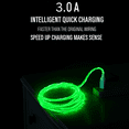 thumbnail image 2 of RediTech Go™ RGB USB-C to USB-A Cable – Green Glow, 3.3ft, Fast Charge, Braided, Shielded, Copper Core, 2 of 6