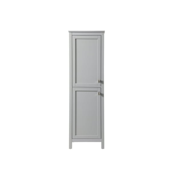 Elegant Kitchen and Bath 20 Inch Wide Bathroom Linen Storage Freestanding Cabinet In Grey