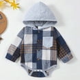 thumbnail image 5 of newwalpole Newborn Baby Boy Clothes Infant Boy Outfits Baby Hoodie Romper Fall Winter 0 3 6 9 12 18 Months Baby Clothes for Boy Gray for Size 3-6 Months, 5 of 7