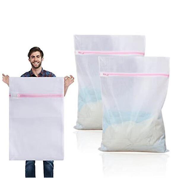 Red de lavandería de 2 piezas 80 cm x 60 cm Bolsa de lavandería de gran tamaño Lavandería