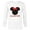 White, variant on Disney Minnie Mouse Red Bow Icon Daughter Family- Long Sleeve T-Shirt for Men - Customized-White