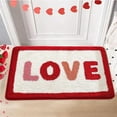 thumbnail image 4 of romoty Valentine's Day Love Doormat 23.62" x 15.75" Ultra Soft Imitation Cashmere Rug Festive Decoration Non-Slip Entryway Floor Mat for Front Door Bedroom and Romantic Home Decor Welcome Mat, 4 of 6