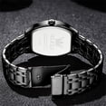 thumbnail image 4 of OLEVS Mens Watches Square Business Dress Analog Quartz Date Luxury Watches for Men Dress Casual Stainless Steel Waterproof Luminous Mens Wrist Watches Gifts Reloj para Hombre plated golden/Black Dial, 4 of 11