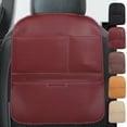 thumbnail image 1 of Protector de patadas para asiento de coche - Almohadilla protectora de cuero para el asiento trasero que previene suciedad y daños, 65x50cm - Negro, beige, café, marrón, vino, 1 of 6