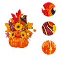 thumbnail image 2 of Calabaza de Halloween, modelo de calabaza falsa, adorno de calabaza artificial decorativo, decoración de Halloween para escritorio, hogar, regalos Estilo A, 2 of 5