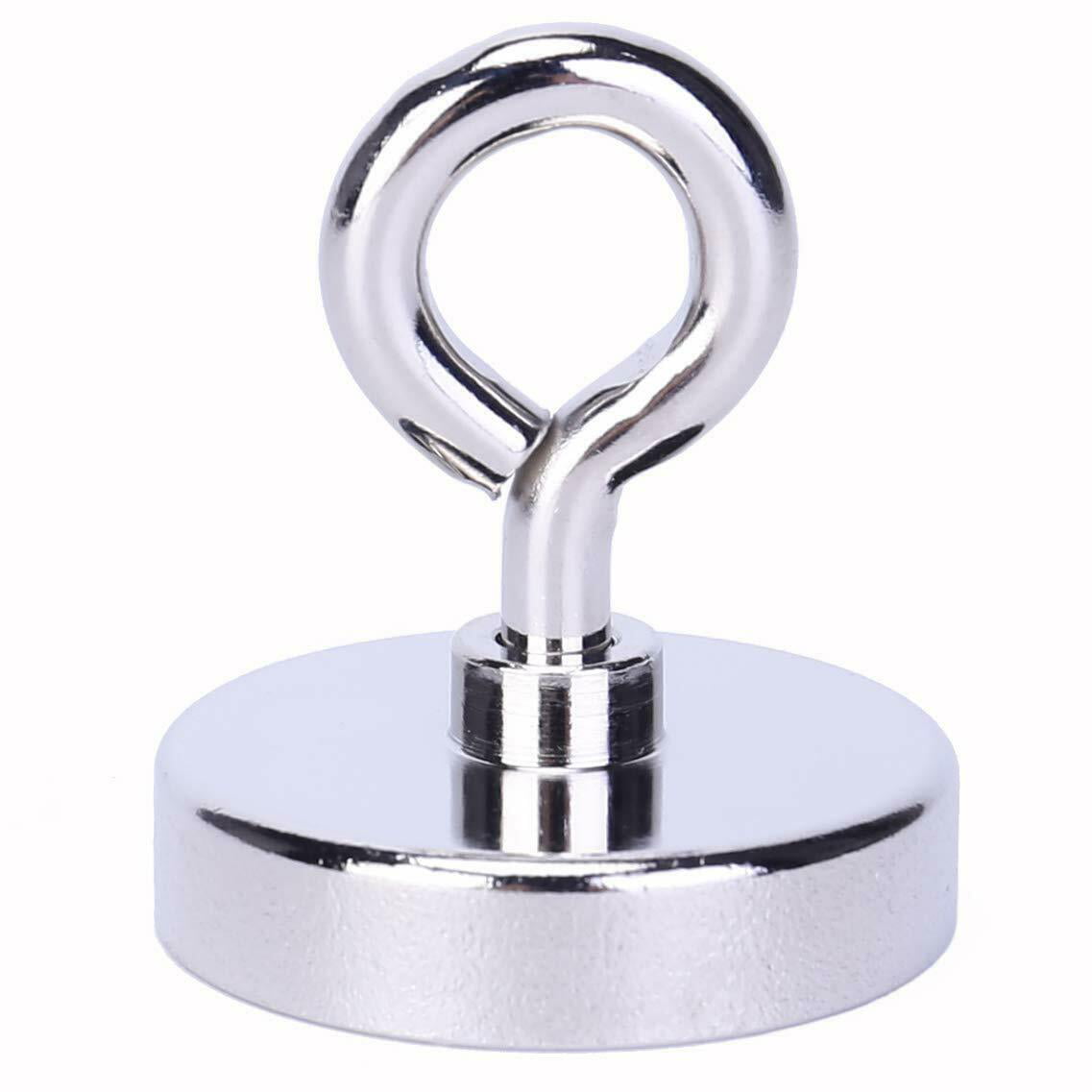 Portable S28esong Round Neodymium Fishing Magnet,Multifunctional Light Magnet Strong Neodymium Magnet with Eyebolt for Magnet Fishing and Salvage in River 