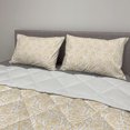 thumbnail image 2 of Contemporary Comforter & Sham Bedding Set, Art Deco Style Floral Pattern with Roses Romantic Abstract Bouquet Garden, 3 pcs Duvet Set Microfiber Filling Quilt, 5 Sizes, Peach and White, by Ambesonne, 2 of 4