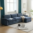 UBesGoo Convertible Sectional Sofa with Chaise L Shaped Couch with