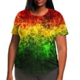 thumbnail image 1 of T-shirts Décontractés pour Femmes à Imprimé, Manches Courtes, Coupe Ample, Grande Taille, Tunique à Col Rond, 1 of 6