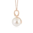 thumbnail image 2 of ANGARA Classic South Sea Cultured Pearl Cross V-Bale Pendant in 14K Rose Gold for Women | June Birthstone, Birthday, Anniversary, Jewelry Gift for Women | Pearl Necklace, 2 of 5