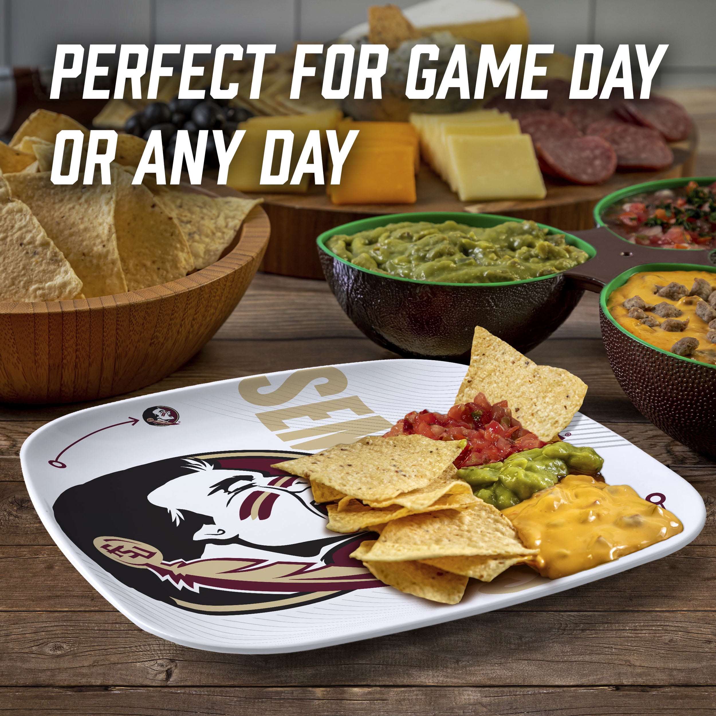 YouTheFan NCAA Florida State Seminoles Large Party Plate