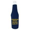 thumbnail image 1 of I Only Drink Beer on Days That End in "Y" Bottle Coolie, (Navy), 1 of 2