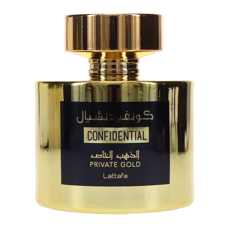 LATTAFA CONFIDENTIAL PRIVATE GOLD 香水 Lattafa Confidential Private Gold, 3.4 oz EDP Spray, Chypre Fruity