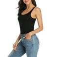 thumbnail image 5 of Charmo Wider Straps Tank Tops for Women Cotton Undershirt with Shelf Bra Basic Camisole, 5 of 8