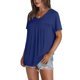 thumbnail image 4 of Karight Womens T Shirts Short Sleeve Pleated Dressy Casual V Neck Summer Tops Blouses, 4 of 8