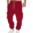 thumbnail image 1 of Zszcpp Men Work Pants Basic Solid Baggy Leisure Long Sports Suitable Jacquard Cool Trousers Casual Trouser, 1 of 3