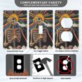 thumbnail image 3 of Yayeee Duplex Wall Plate 1-Gang 4.5"x2.7" Home Receptacle Light Switch Decorative Outlet Cover, Colorful Skeleton Sun, 3 of 7