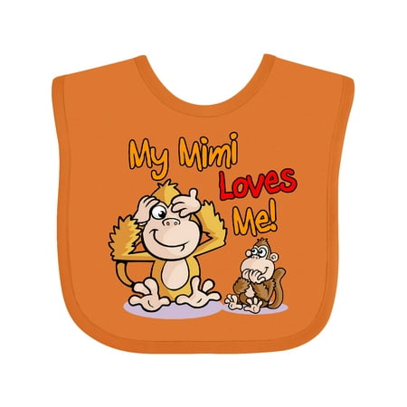 

Inktastic My Mimi Loves Me Monkey Gift Baby Boy or Baby Girl Bib