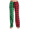 thumbnail image 4 of hotojiny Women's Plus Size Sleep Pants Soft Comfy Plaid Elastic Waist Yoga Trouser Loose Drawstring Pajama Pants Lounge Pj Bottoms, 4 of 4