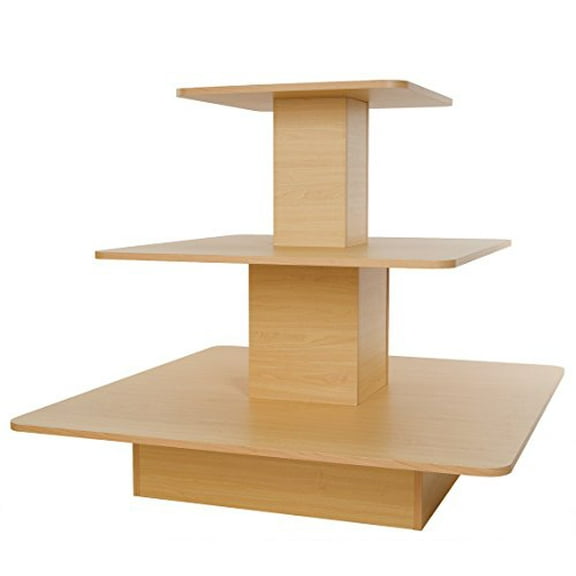 Econoco WD3SQMP 3-Tier Melamine Square Table