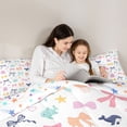 thumbnail image 4 of Erosebridal Colorful Bow Twin Bedding Sets 7-Piece, Cute Jellyfish Shark Bedding Comforter Set, 4 of 7