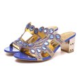 thumbnail image 5 of Clearance VerPetridure Women's Sandals Summer Casual Crystal Outdoor Sandals Square Heel Sandals, 5 of 9