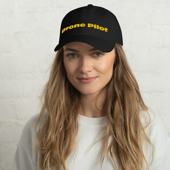 Drone Pilot (Embroidered Dad Hat) (Black)