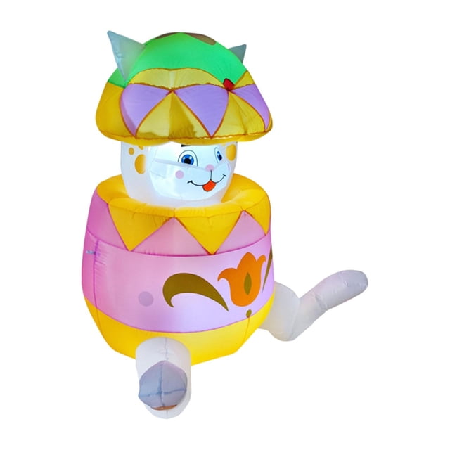 Decoración inflable de Pascua para exteriores, de Pascua, huevo, conejo, decoración para interiores y exteriores.