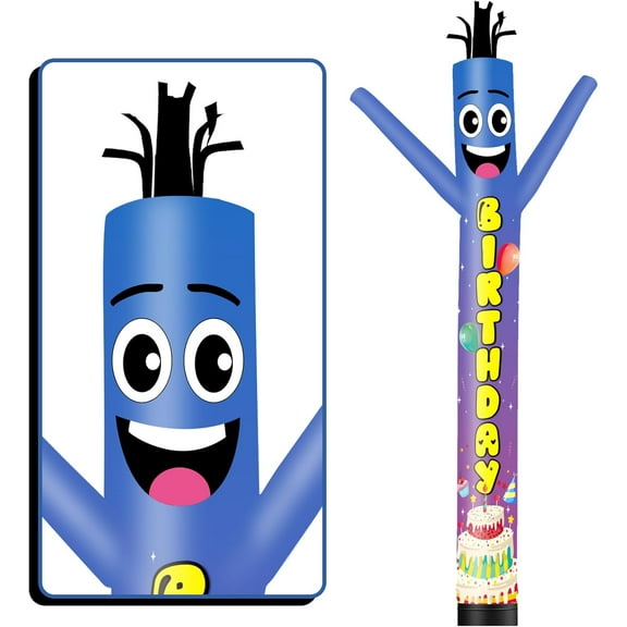 Birthday Inflatable Tube Man Wacky Wavy Dancing Guy for Outdoor Decoration Advertising Business Promotion (Blower Not Included)